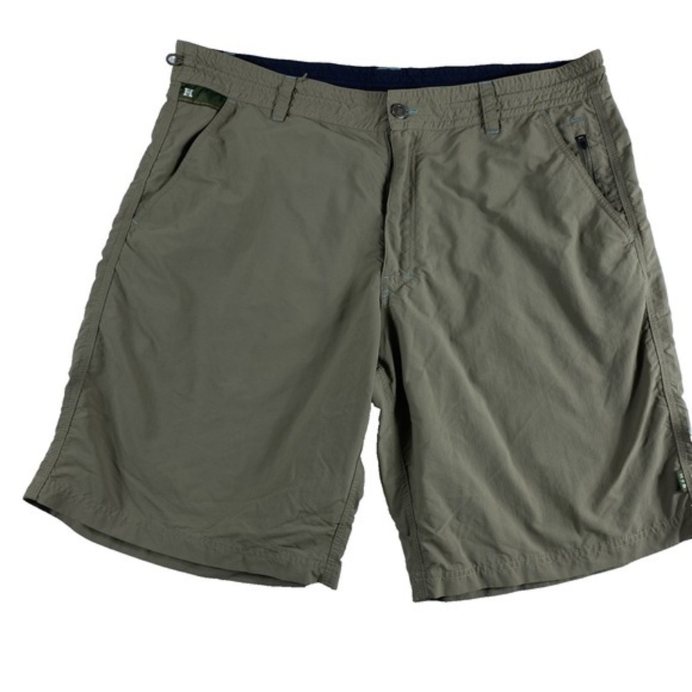 Howler Brothers Horizon Hybrid Shorts Men's Sz 38 Khaki Ripstop Outdoors Hiking